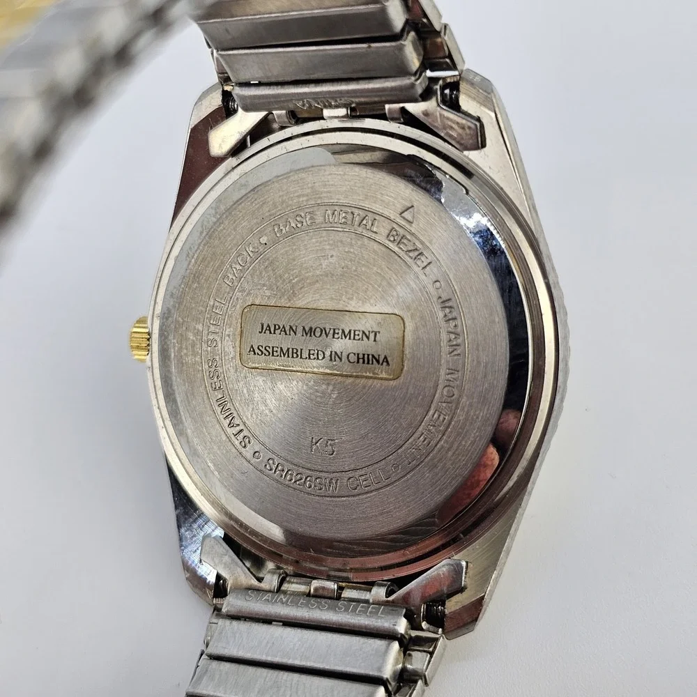 Men's Presidential Watch 35MM Gray Dial Two Tone Expandable Band 7